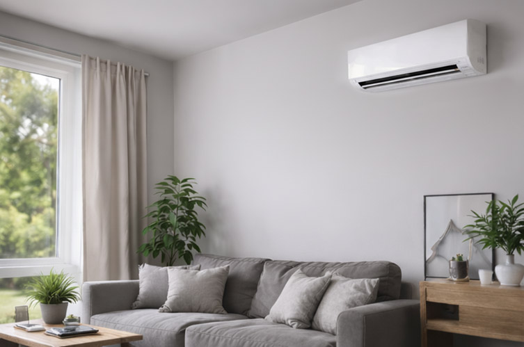 Installation-de-climatisation-murale-a-Jons-69330-dans-un-salon-moderne